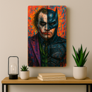 Quadro Decorativo Cultura Pop Meio Batman, Meio Coringa (Filme: Batman - O Cavaleiro das Trevas)