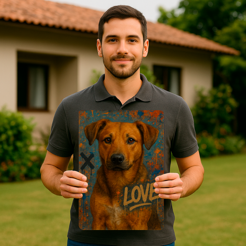 Quadro Decorativo Street Dogs Vira Lata Caramelo
