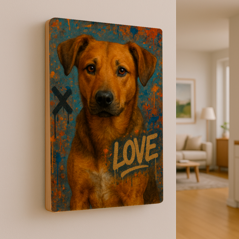 Quadro Decorativo Street Dogs Vira Lata Caramelo