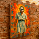 Quadro Decorativo Cultura Pop Coringa - O Caos em Chamas (Cena da explosão do hospital em The Dark Knight)