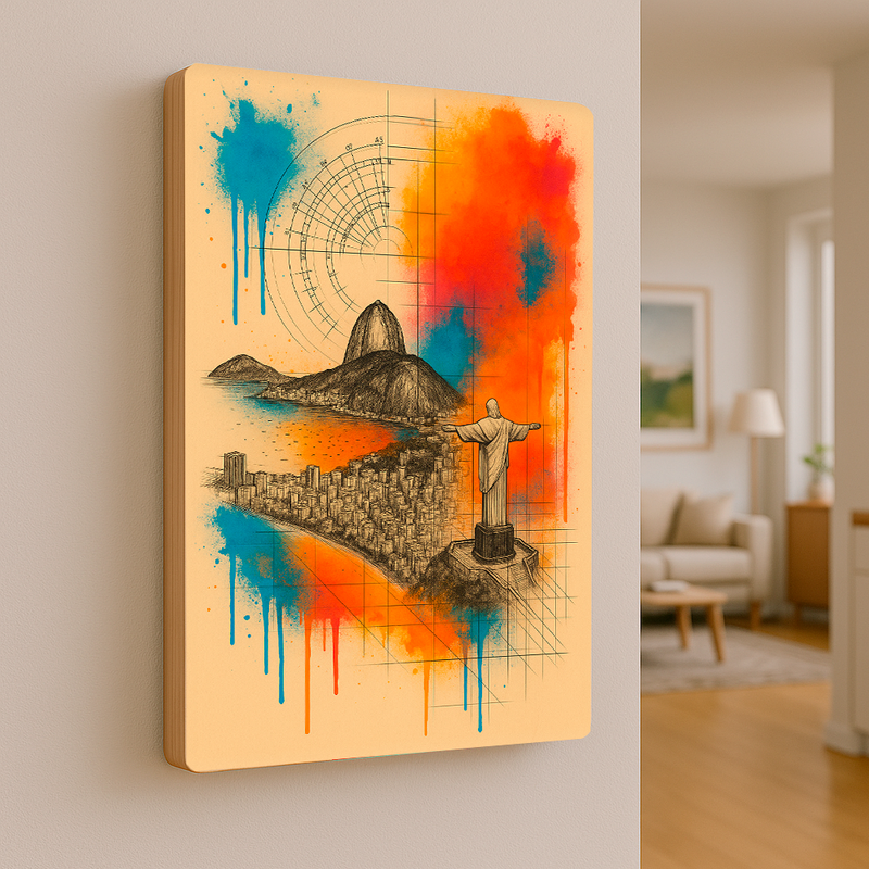 Quadro Decorativo Maravilhas do Mundo - Cristo Redentor