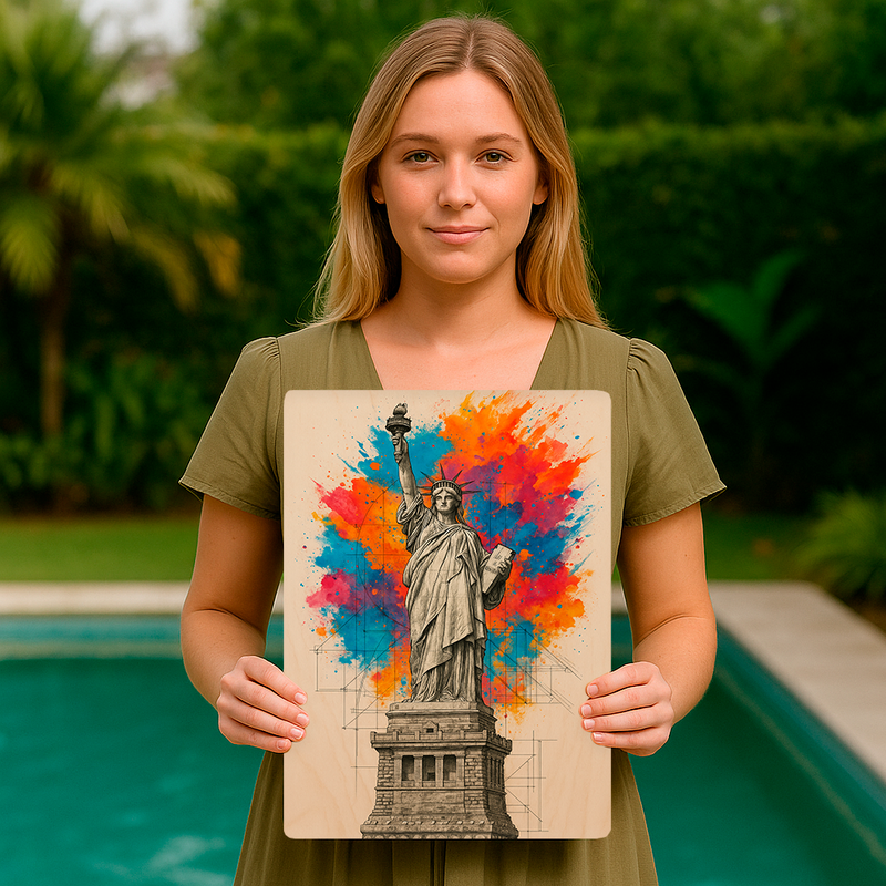 Quadro Decorativo Maravilhas do Mundo - Estátua da Liberdade