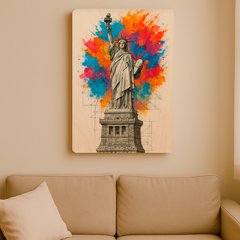 Quadro Decorativo Maravilhas do Mundo - Estátua da Liberdade