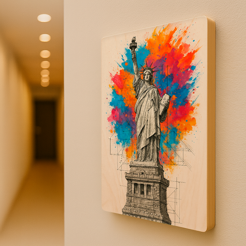 Quadro Decorativo Maravilhas do Mundo - Estátua da Liberdade