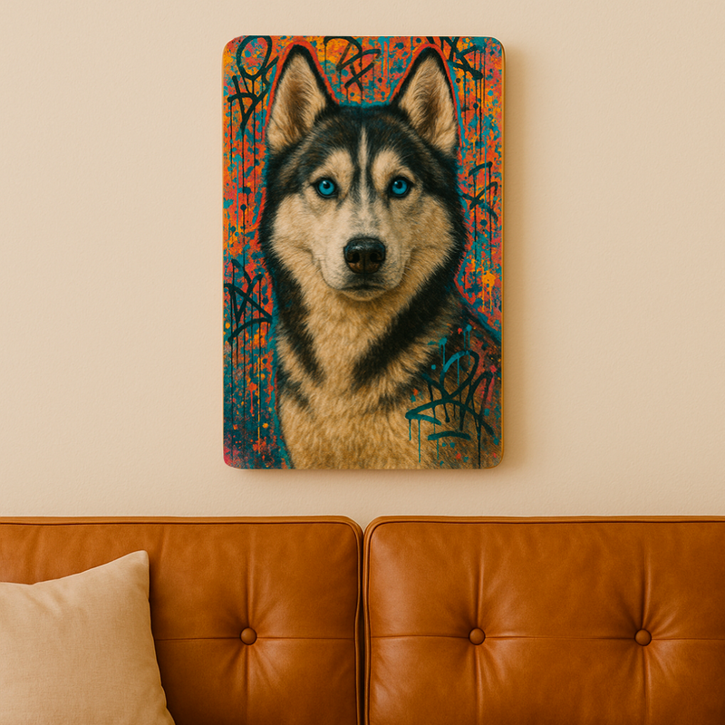Quadro Decorativo Street Dogs Husky siberiano