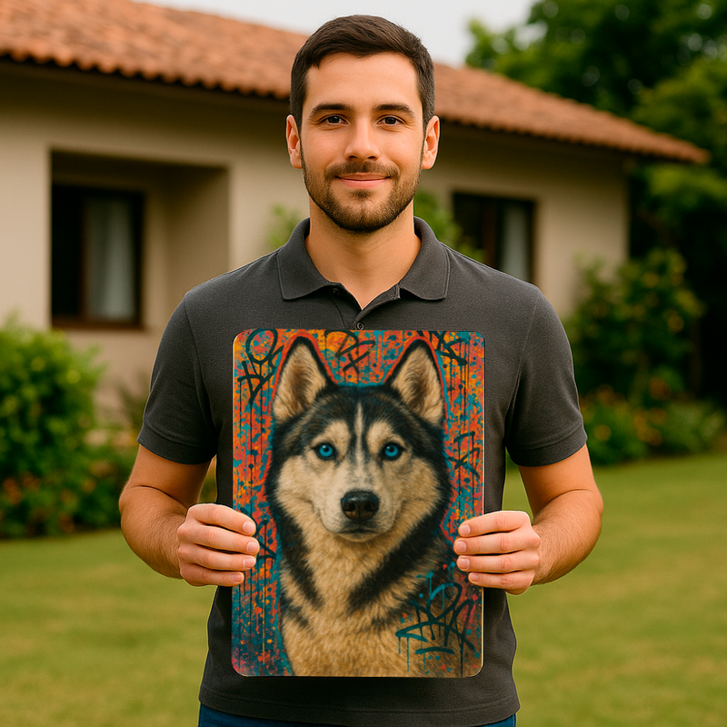 Quadro Decorativo Street Dogs Husky siberiano