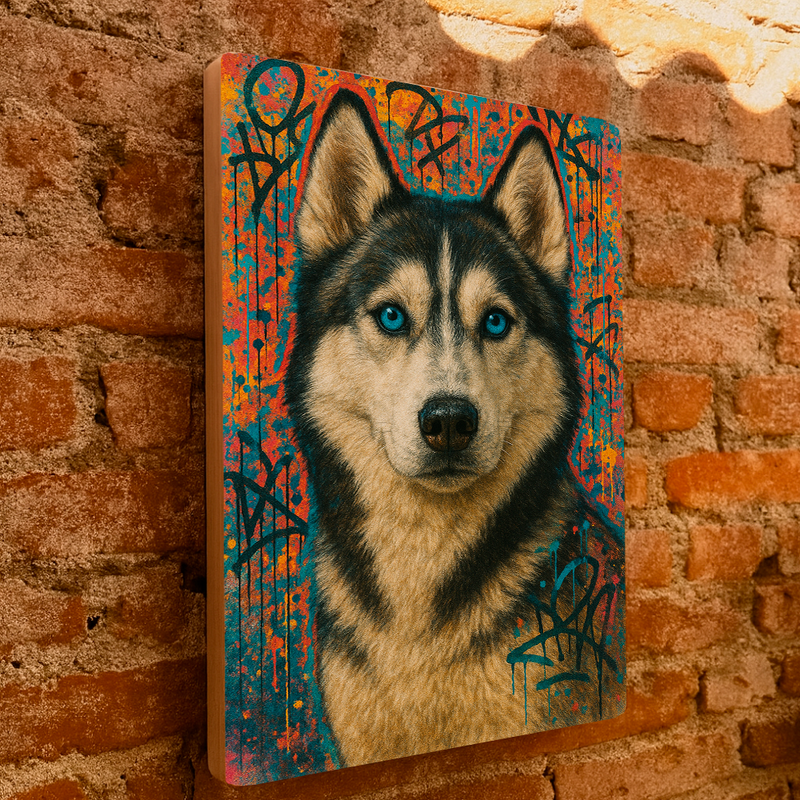 Quadro Decorativo Street Dogs Husky siberiano