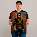 Quadro Decorativo Cultura Pop Michael Jackon HIStory (Michael com traje militar da turnê HIStory)