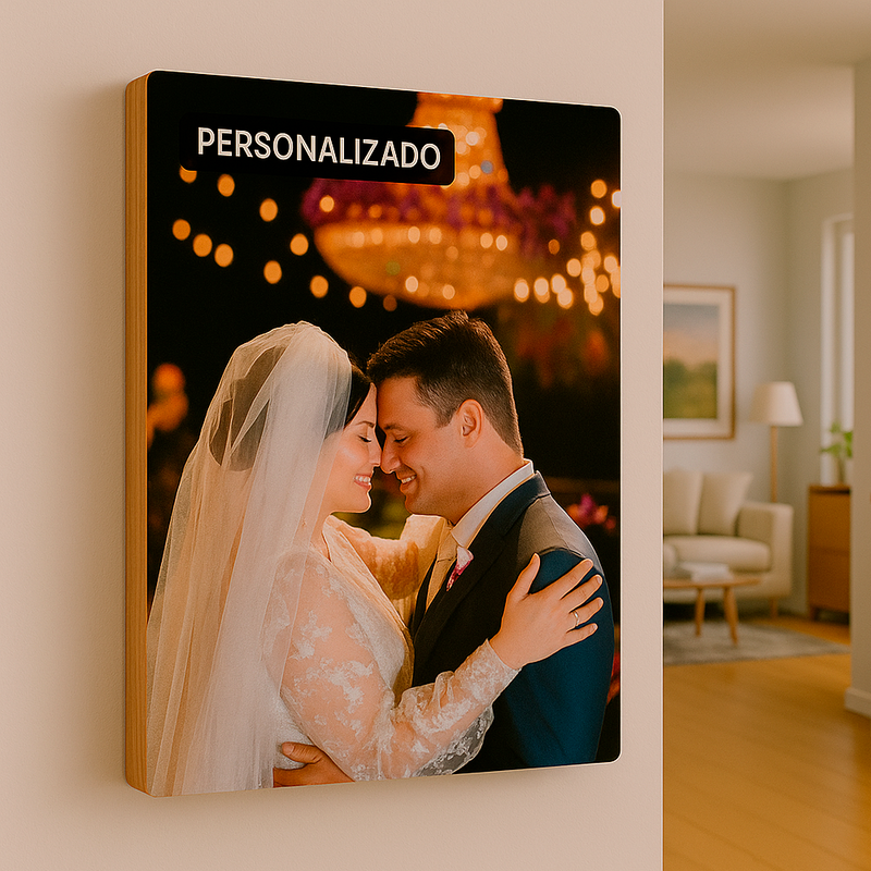 Quadro Decorativo Impresso na Madeira PERSONALIZADO