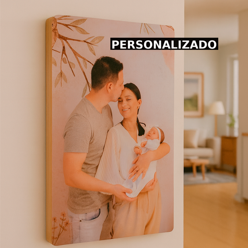Quadro Decorativo Impresso na Madeira PERSONALIZADO