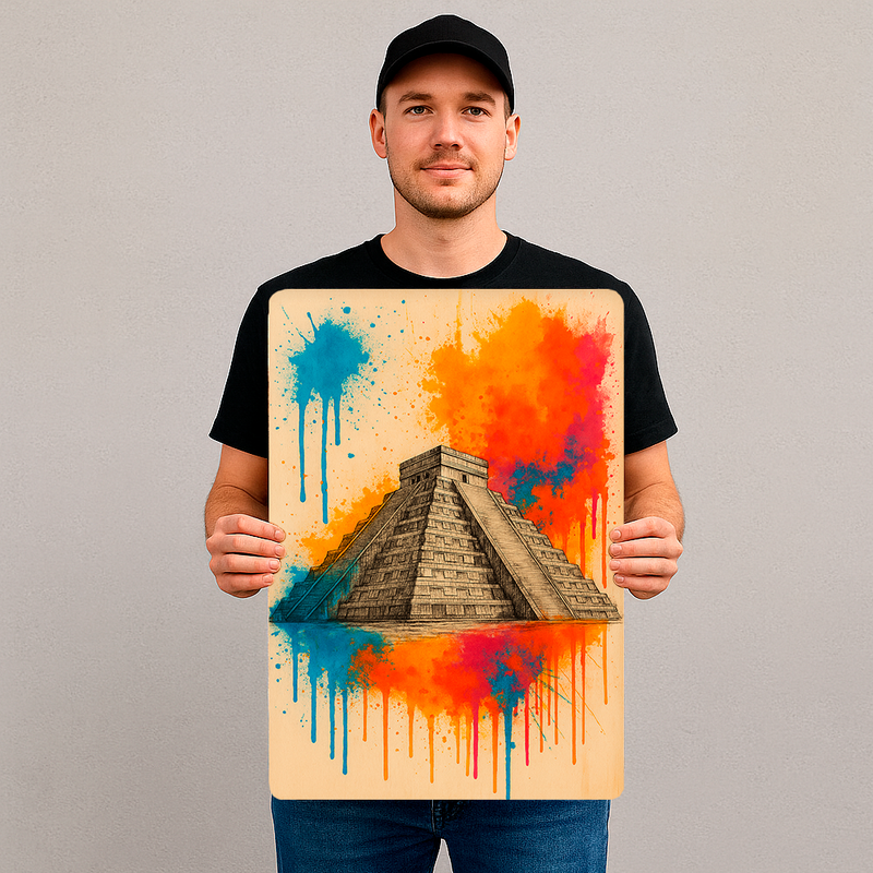 Quadro Decorativo Maravilhas do Mundo Chichén Itzá