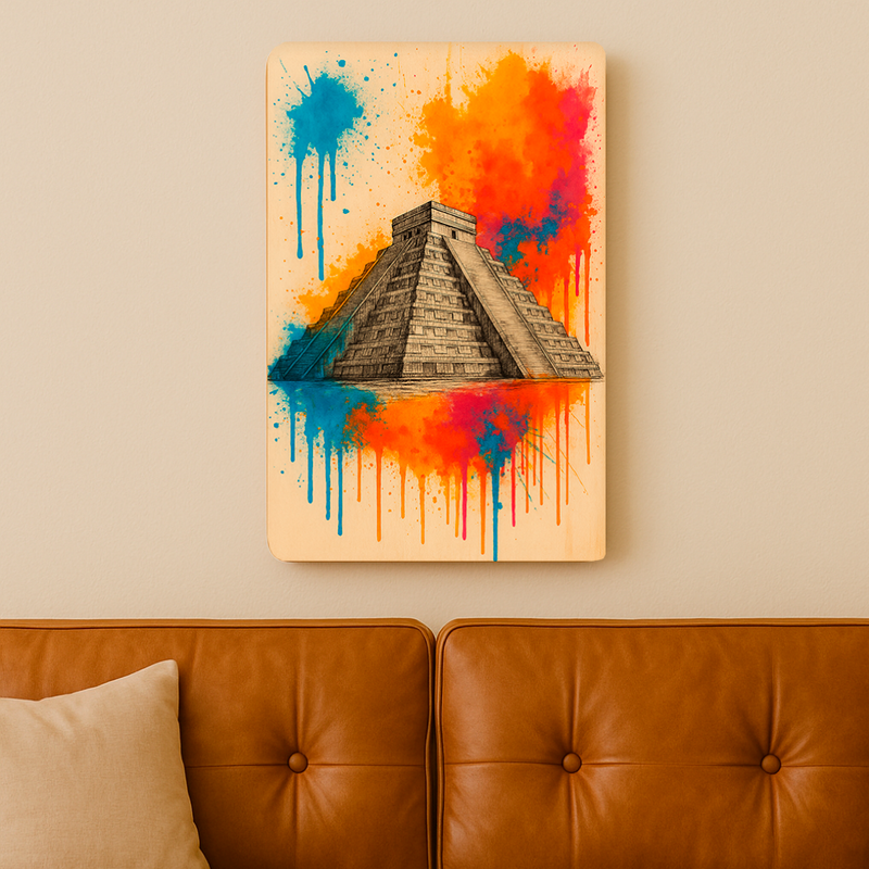Quadro Decorativo Maravilhas do Mundo Chichén Itzá