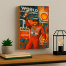 Quadro Decorativo Cultura Pop Senna Campeão Mundial