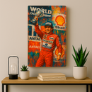Quadro Decorativo Cultura Pop Senna Campeão Mundial