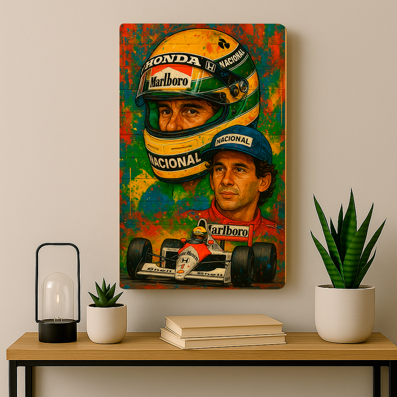 Quadro Decorativo Cultura Pop Senna Orgulho Brasileiro