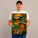 Quadro Decorativo Cultura Pop Senna Orgulho Brasileiro