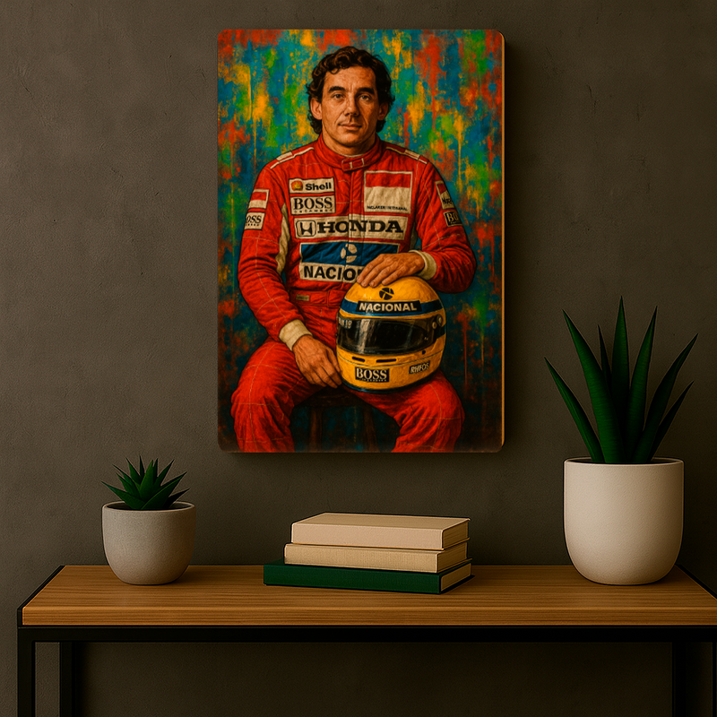 Quadro Decorativo Cultura Pop Senna – O Retrato do Campeão