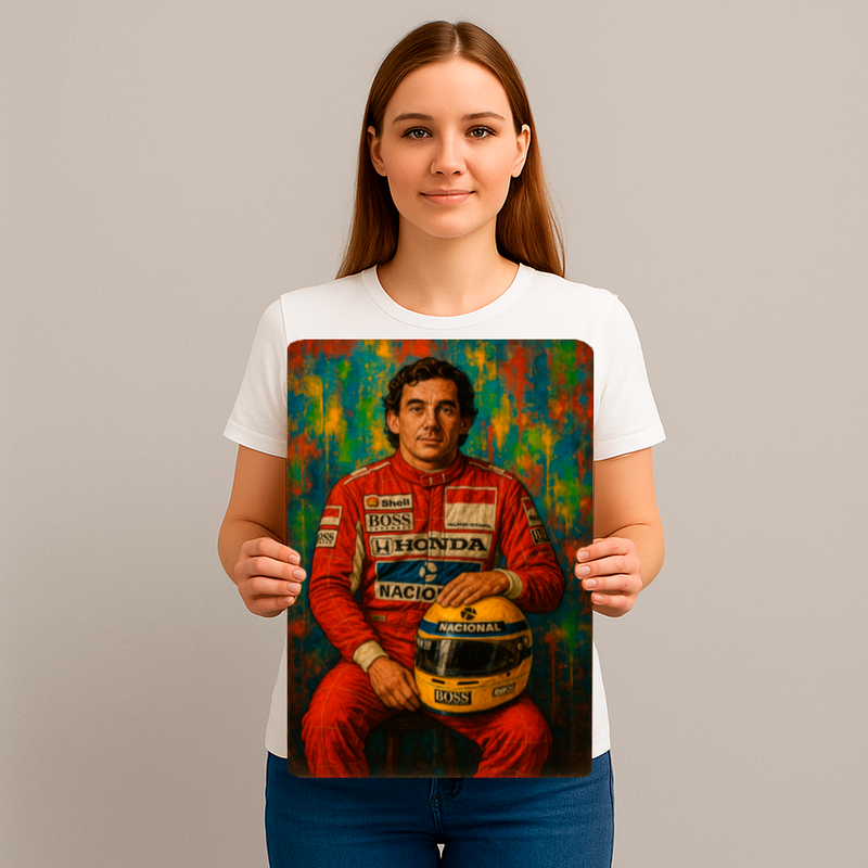 Quadro Decorativo Cultura Pop Senna – O Retrato do Campeão