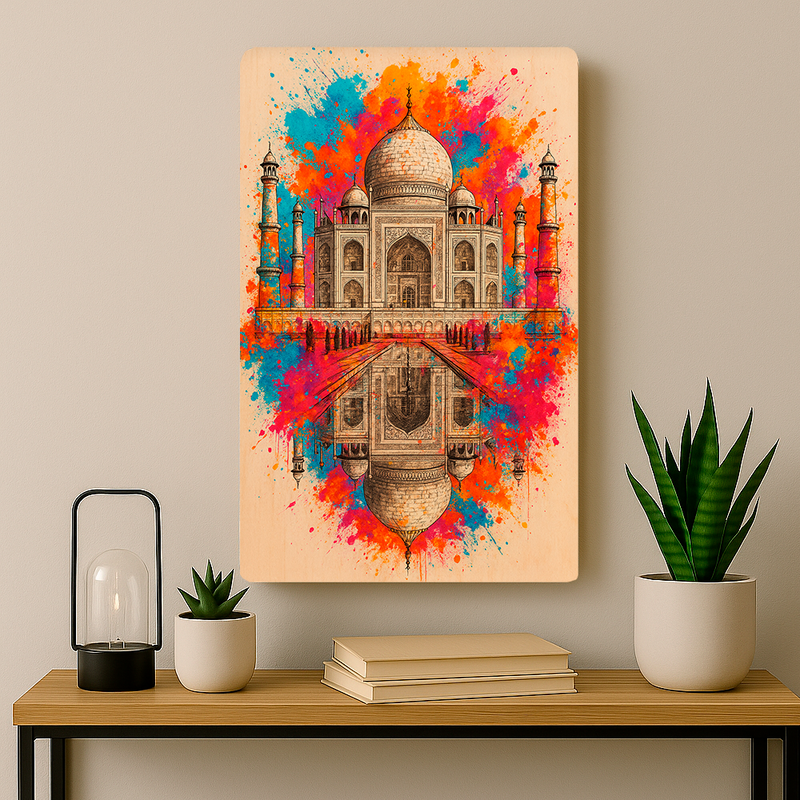 Quadro Decorativo Maravilhas do Mundo Taj Mahal