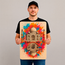 Quadro Decorativo Maravilhas do Mundo Taj Mahal