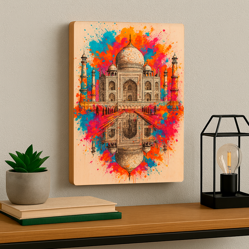 Quadro Decorativo Maravilhas do Mundo Taj Mahal